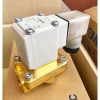 solenoid valve โซลินอยด์วาล์ว - SMC โซลินอยด์วาล์ว 2/2way(N.C.), ทองเหลือง, ขนาด=1/2 :VXZ242FZ2G-AC220