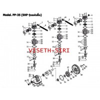 อะไหล่ปั๊มลม พูม่า puma - **อะไหล่ปั๊มลมพูม่า 5 แรงม้า รุ่น PP-35 (5 HP รุ่นแผ่นลิ้น)