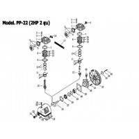**อะไหล่ปั๊มลมพูม่า 2 แรงม้า รุ่น PP-22 (2 HP 2 สูบ)