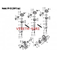 **อะไหล่ปั๊มลมพูม่า 2 แรงม้า รุ่น PP-32 (2 HP 3 สูบ)